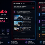 Screenshot interface demonstrating how to activate the Ask YouTube AI feature sidebar to ask questions about a running video.
