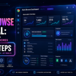 A clean, high-tech screen detailing a Chrome auto browse tutorial with native Gemini AI interfaces managing complex multi-tab digital chores.