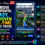 Alt Text: A vibrant 3D rendering of city streets showing the latest Google Maps immersive view updates with real-time traffic data overlays.